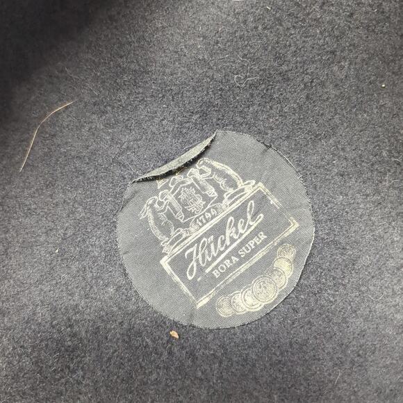 Huckel Bora Super Sima Int Flat Fitted Newsboy Cap Black Small Blank Wool Felt - Picture 10 of 12